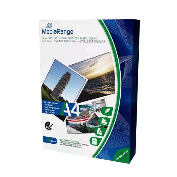 Foto papir MediaRange, mat, A4, 140 g/m²