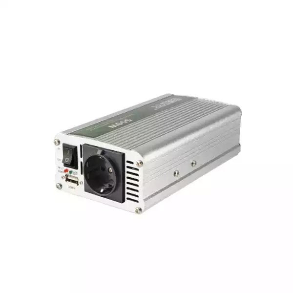 Pretvarač napona SAL SAI1000USB, 12 V DC – 230 V AC, 1000/500 W, USB