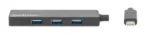 USB-C HUB 4port Manhattan 164924 3.2 G1, 5Gbps, Crni – slika 2
