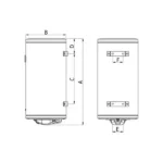 Termorad BT-80 električni bojler | 80 l, vertikalni - Slika 2