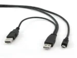Gembird dual USB 2.0 A-plug to MINI 5pina kabl 0.9m (CCP-USB22-AM5P-3) – slika 2
