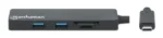 USB-C HUB 3port Manhattan 164948 3.2 G1, 5Gbps, CR, Crni – slika 2