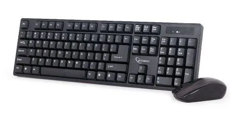 Gembird 2.4 GHz Slim Bežični miš + tastatura US layout black (KBS-W-01)