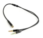 CCA-418M Gembird 3.5mm Headphone Mic Audio Y Splitter Cable Female to 2x3.5mm Male adapter, Metal - Slika 2