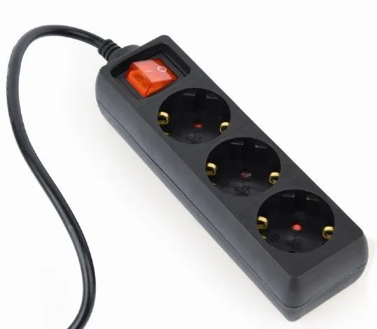 Gembird UPS naponski kabl, 3 Shuko uticnice, 16A, C14 plug, 0.6m, black (EG-PSU3-01)