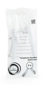 Gembird Telefonski kabl spiralni za slušalicu, RJ10 (4P4C), 2m White (TC4P4CS-2M-W) - Slika 2