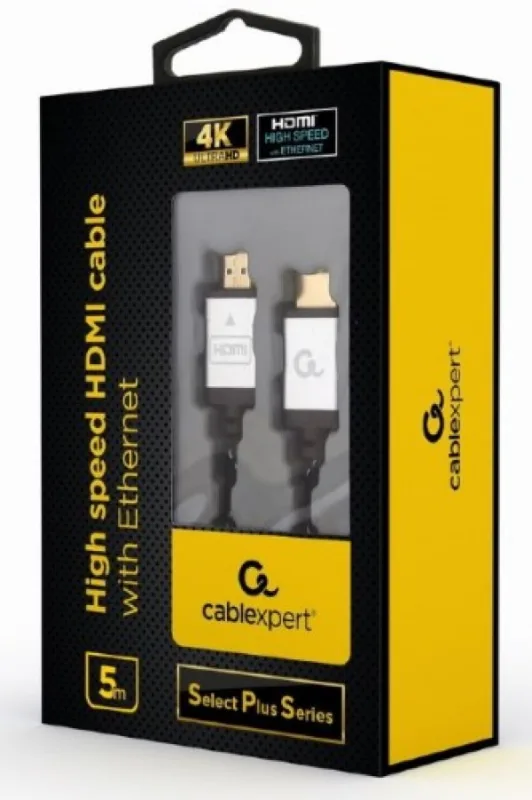 Gembird HDMI kabl, High speed, ethernet support 3D/4K TV Select Plus Series blister 5m (CCB-HDMIL-5M)