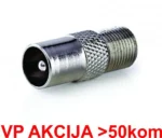 CON-FC-025 F female to IEC male adaptor, Zinc Alloy 25kom pakovanje