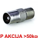 CON-FC-025 F female to IEC male adaptor, Zinc Alloy 25kom pakovanje