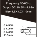 NPA90-195-4620 (HP14) Gembird punjač za laptop 90W-19.5V-4.62A, 4.5x3.0mm blue PIN