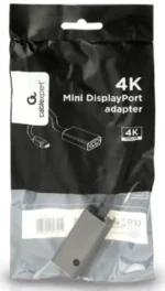 Gembird 4K Mini DisplayPort to DisplayPort adapter cable, black (A-mDPM-DPF4K-01)