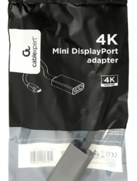 Gembird 4K Mini DisplayPort to DisplayPort adapter cable, black (A-mDPM-DPF4K-01)