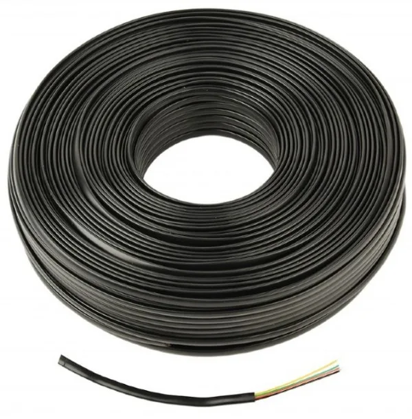 Gembird Flat Telefonski kabl, 4 zice, 100m black (TC1000S-100M-B)