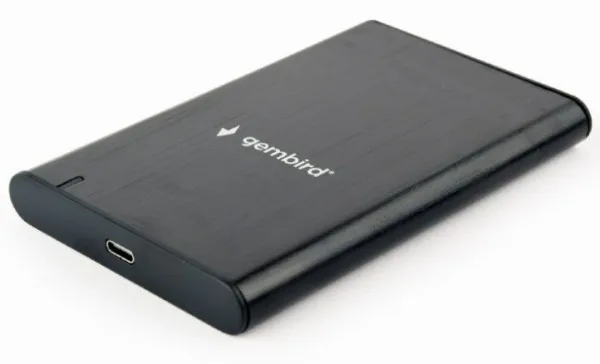 Gembird USB 3.1 Externo kućište za 2.5 SATA hard diskove, Type-C, bruseni aluminium, crno (EE2-U3S-6)