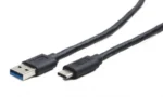 Gembird 3A/36W USB 3.0 AM to Type-C cable (AM/CM), 1.8 m, Black (CCP-USB3-AMCM-6)