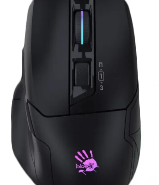 MAX Stone Black A4Tech Bloody RGB Gejmerski opricki miš, 2000Hz/100-10.000 Dpi, USB 126mm (A4-W70)