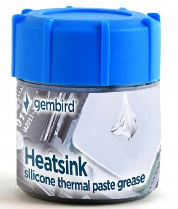 Gembird Termalna pasta 15gr za CPU/VGA SILVER, Therm.conductivity >4.63W/m-k (TG-G15-02)