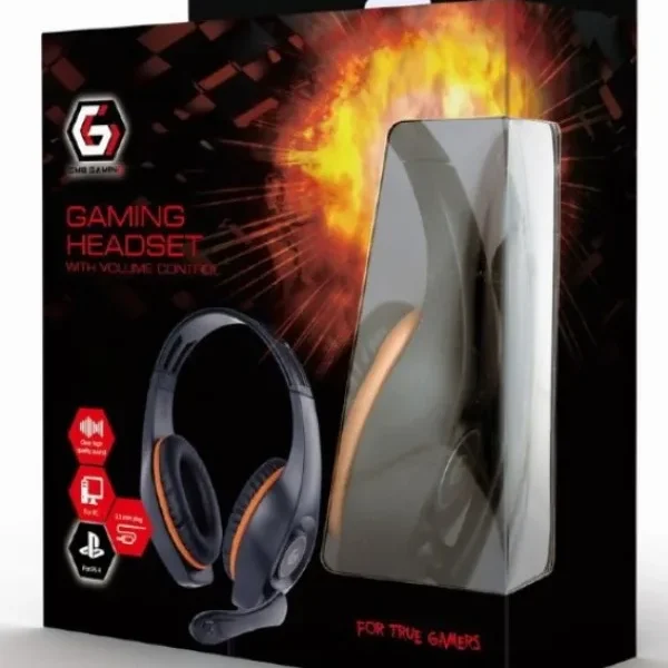 Gembird Stereo gejmerske slušalice sa mikrofonom+volume kontrolom 3.5mm ORANGE (GHS-05-O)