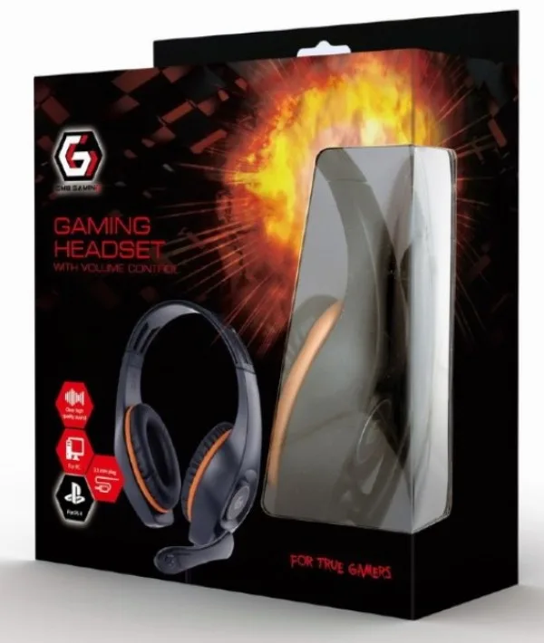 Gembird Stereo gejmerske slušalice sa mikrofonom+volume kontrolom 3.5mm ORANGE (GHS-05-O)