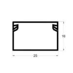 Kanalica ME-25x16mm 2m samolepljiv kablovski kanal PVC - Slika 2