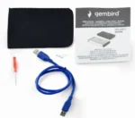EE2-U3S-2 Gembird USB 3.0 Externo kuciste za 2.5 SATA hard diskove, aluminium, crni - Slika 2