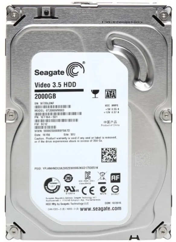 Hard disk 3.5" 2TB ST2000VM003 SEAGATE 5900RPM Video surveillance DVR NCQ 24x7 64MB SATA3