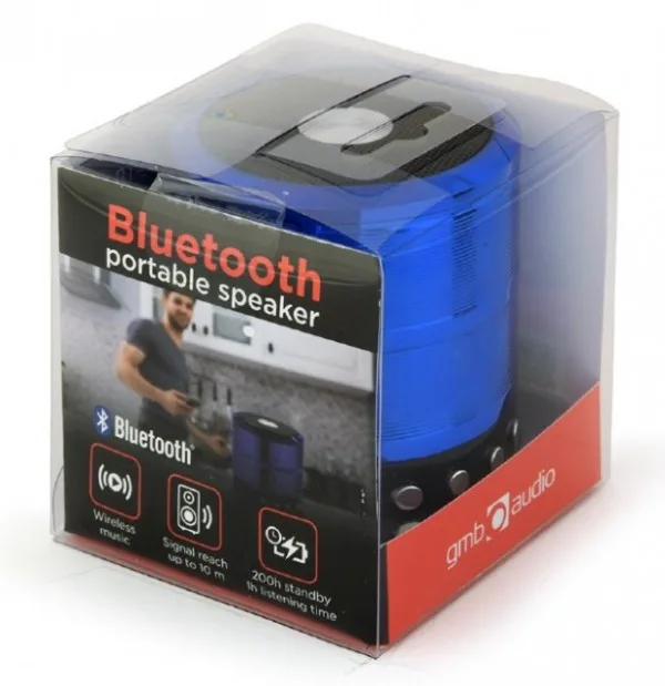 Gembird Portable Bluetooth speaker +handsfree 3W, FM, microSD, AUX, blue FO (SPK-BT-08-B)