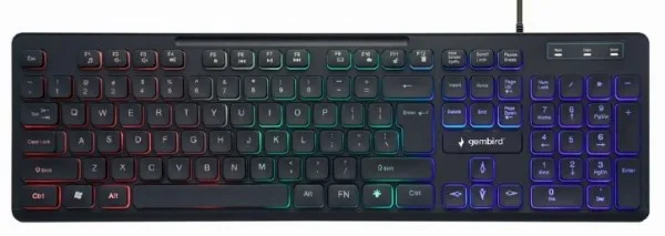 Gembird Rainbow multimedijalna tastatura sa pozadinskim osvetljenjem, US layout USB (KB-UML-02)