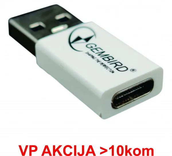 Gembird USB 3.1 AM to Type-C female adapter cable, White (CCP-USB3-AMCM-0M)