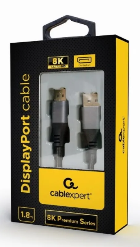 Gembird DisplayPort na DisplayPort digital interface kabl 8K, v1.4, 7680x4320 at 60Hz 1,8m (CC-DP8K-6)