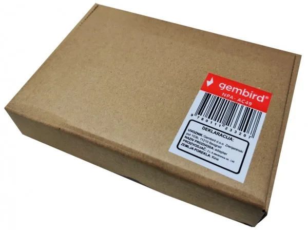 Gembird punjač 12v/8A 96W, 1m kabl sa uzemljenjem, Coper napajanje, DC 5.5x2.1mm CE(799) (NPA-AC49)
