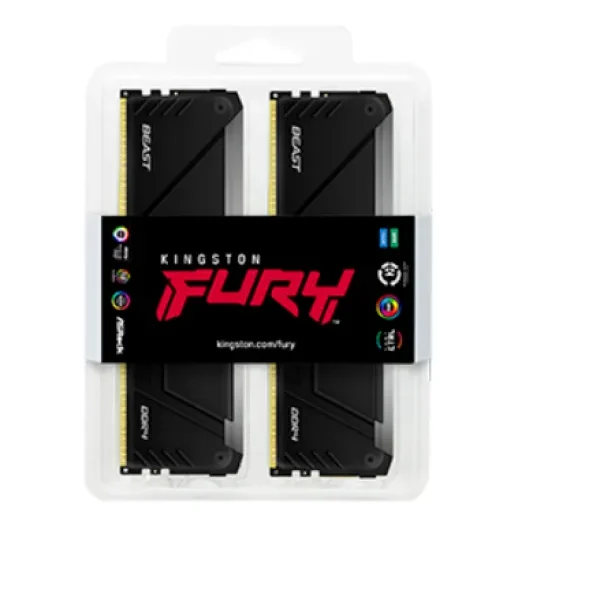Kingston Fury Beast 32GB (2x16GB) DDR5 5600MHz CL40 RAM memorija | KF556C40BBK2-32