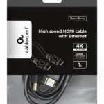 Gembird HDMI kabl v.2.0 ethernet support 3D/4K TV 1m (CC-HDMI4L-1M)