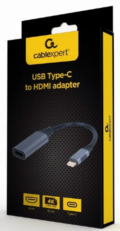Gembird USB Type-C to HDMI display adapter, space grey A (Alt: A-CM-HDMIF-03) FO (A-USB3C-HDMI-01)
