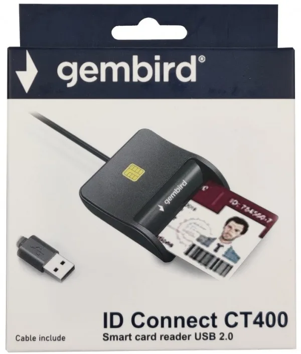 Gembird Smart card reader USB 2.0 Čitač za licne karte, saobracajne, bankarske (CRDR-CT400)