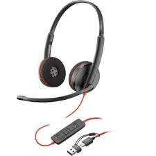 Slušalice žične HP Poly 3225 USB-C+3.5mm Plug+USB-C, A crne 8X229AA