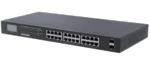 PoE mrežni svič (Switch) Intellinet 561242 26-portni Gigabit (24x PoE+ 370W + 2x SFP) LCD Rackmount neupravljivi
