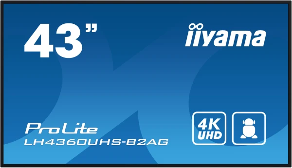48841 Iiyama ProLite LH4360UHS-B2AG profesionalni ekran 43" VA 4K UHD Android 11 24/7 - Slika 1
