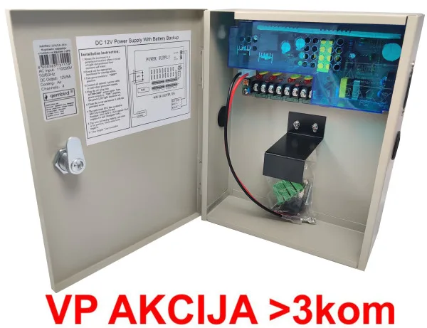 Gembird Napajanje u kutiji sa opcijom UPS (bez baterije) 2A/CH (NAPRKU-12V/5A-4CH)