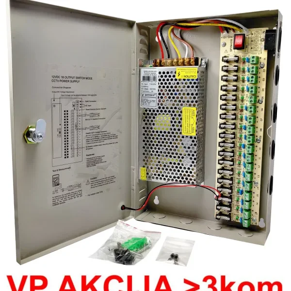 Gembird napajanje sa kljucem, 2A/CH (NAPRK-12V/20A-18CH)