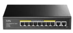 Cudy GS1010PE gigabitni PoE+ svič, 8 PoE + 2 uplink