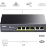 Cudy FS1006P PoE+ svič, 4 PoE + 2 uplink, 60 W