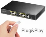 Cudy FS1018PS1 PoE+ svič, 16 PoE portova + gigabitni uplink - Slika 3