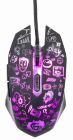 Gembird LED Opticki miš 1200-3600Dpi 6-button black 130mm USB (MUS-6B-GRAFIX-01) - Slika 2
