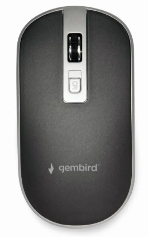 Gembird Bežični miš 2,4GHz opticki USB 800-1600Dpi black/silver 115mm FO (MUSW-4B-06-BS)