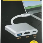 Gembird TYPE-C TO HDMI + USB3.0 + PD ALUMINIUM ( 735) (A-CM-HDMIF-05)