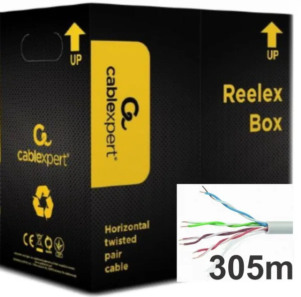 Gembird UTP cat.5E Indoor licnasti PREMIUM CCA kotur 305m FOK (UPC-5004E-L)