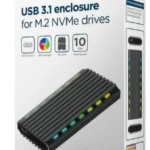 Gembird USB 3.1 enclosure for M.2 NVMe drives, NGFF, backlighted, aluminum (EE2280-U3C-03)