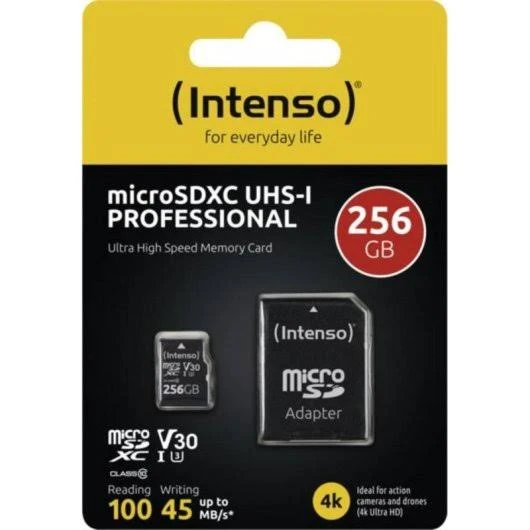 50142 Memorijska kartica microSDXC Intenso 256GB UHS-I Professional 3433492 + adapter