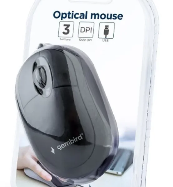 Gembird Opticki miš 1000Dpi black 94mm USB (MUS-U-01)
